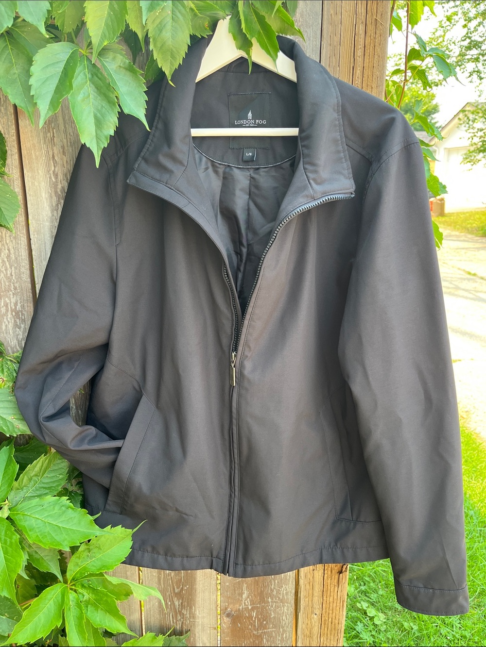 London Fog Black Men's Lightweight Zip-Front Jacket